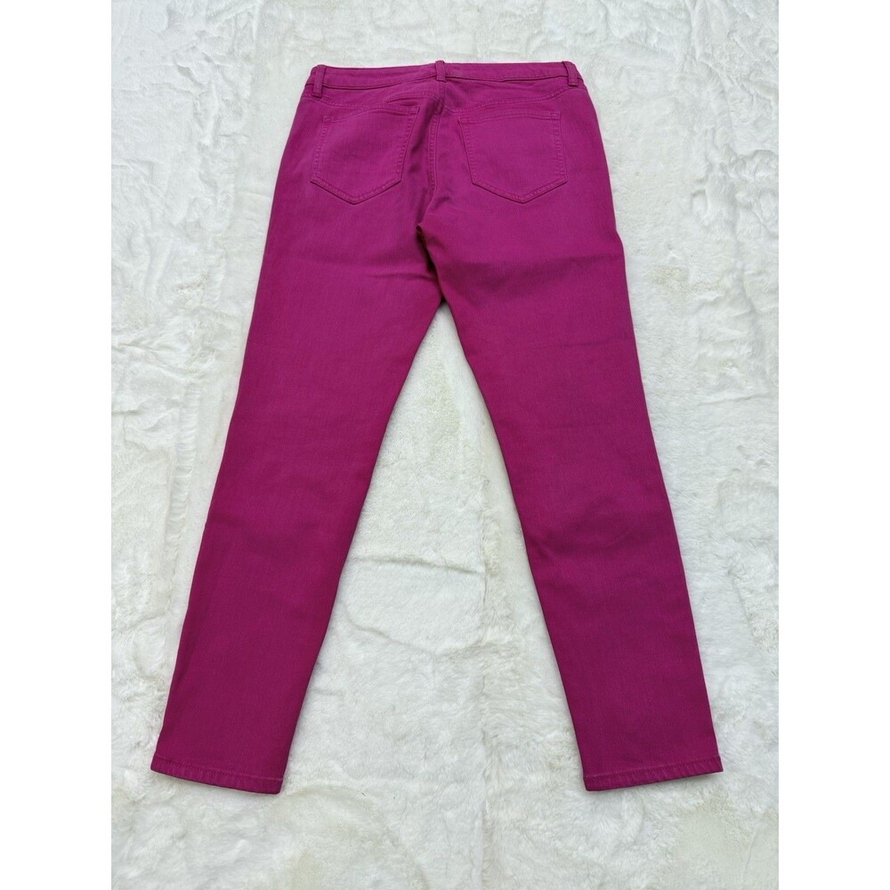 LAUREN RALPH LAUREN Dark Pink Denim Premier Skinny Cropped Ankle Jeans ~ 8 - Picture 4 of 16